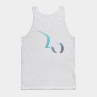 Minimal abstract wave blue Tank Top